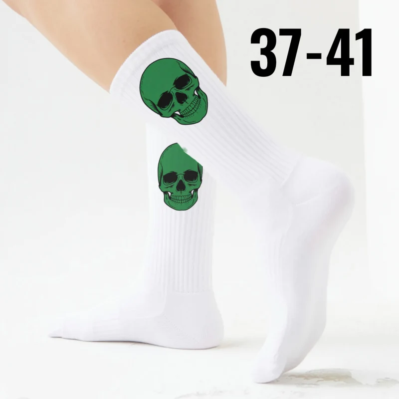 epicsocks Colorful Skulls Grüner Schädel Socken in 37-41 im Paar