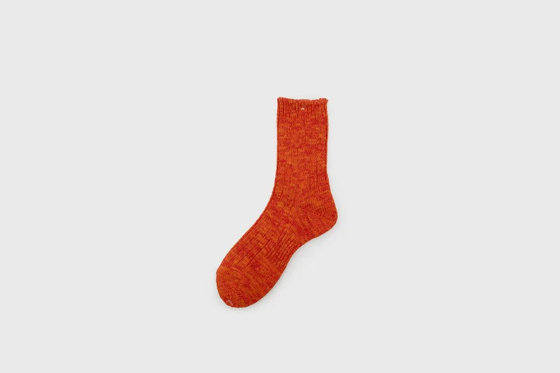 Low Gauge Slub Socks [Orange]