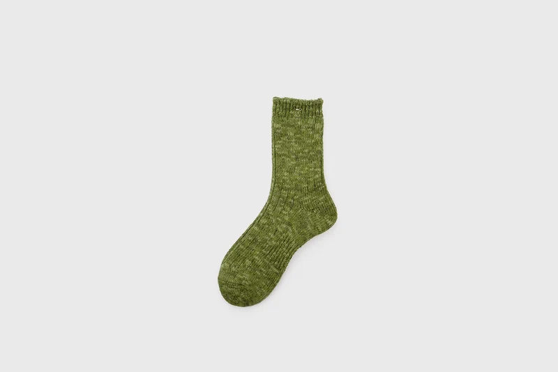 Low Gauge Slub Socks [Khaki]