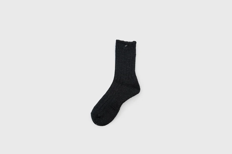 Low Gauge Slub Socks [Black]
