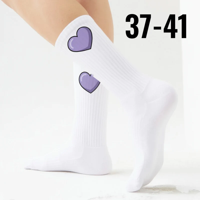 epicsocks Herzensmensch Lila Herz Socken in 37-41 im Paar