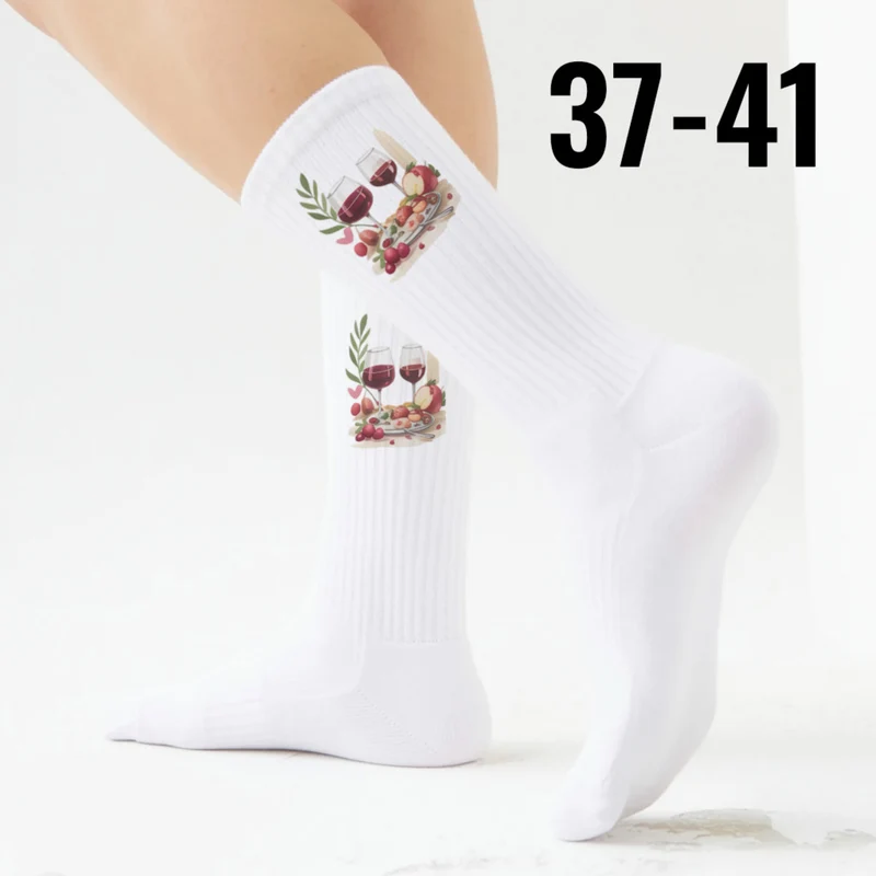 epicsocks WineWhisper Weinglas & Snacks Socken in 37-41 im Paar
