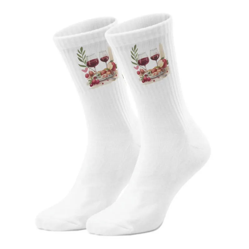 epicsocks WineWhisper Weinglas & Snacks Socken in 37-41 im Paar