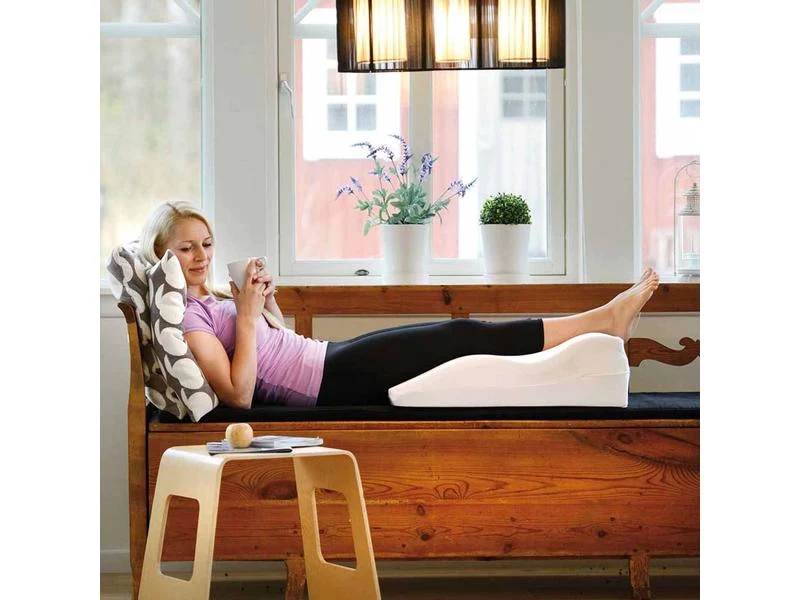 SISSEL Venenkissen Venosoft klein, ecru, ab 165 cm Körpergrösse, inkl. Veloursbezug
