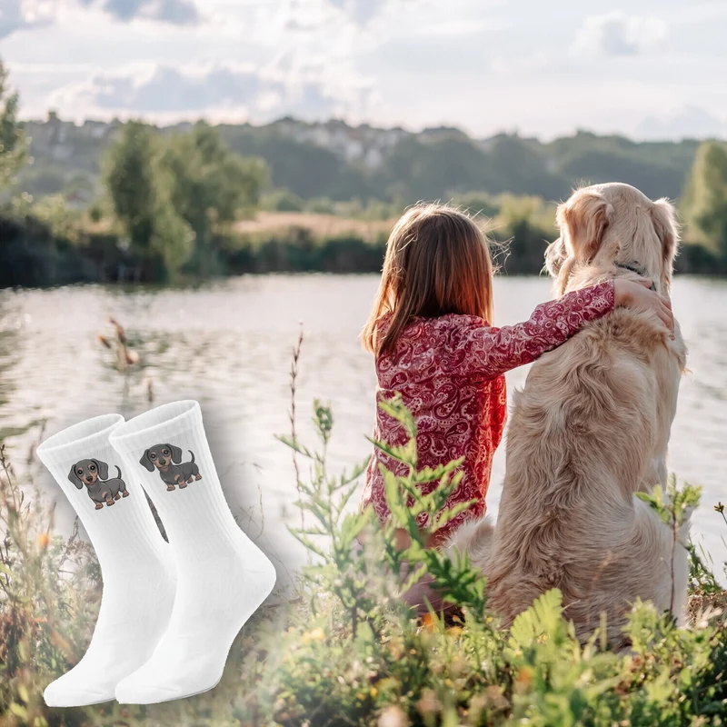epicsocks Dackelliebe Graue Dackel Socken in 37-41 im Paar