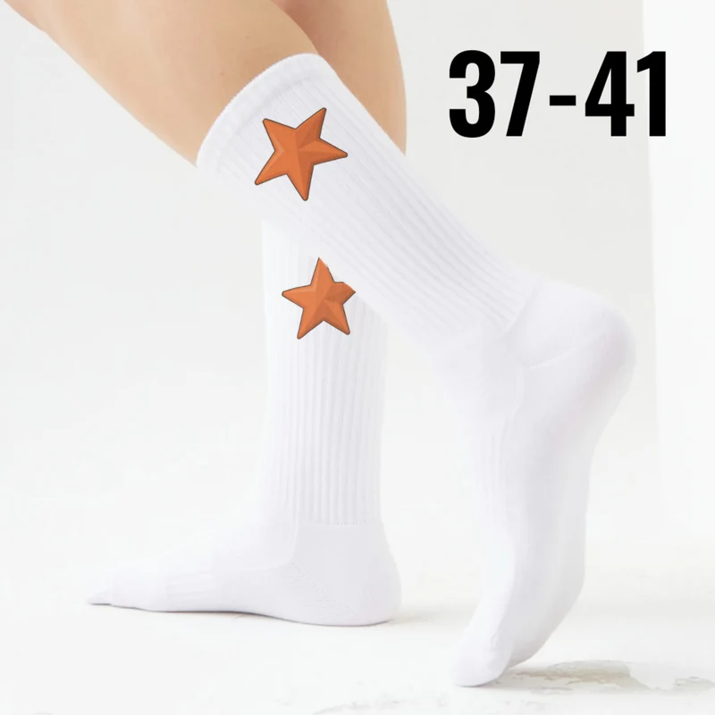 epicsocks Star Parade Oranger Stern Socken in 37-41 im Paar