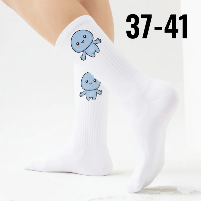 epicsocks Kawaii Friends Hug Me blau Socken in 37-41 im Paar