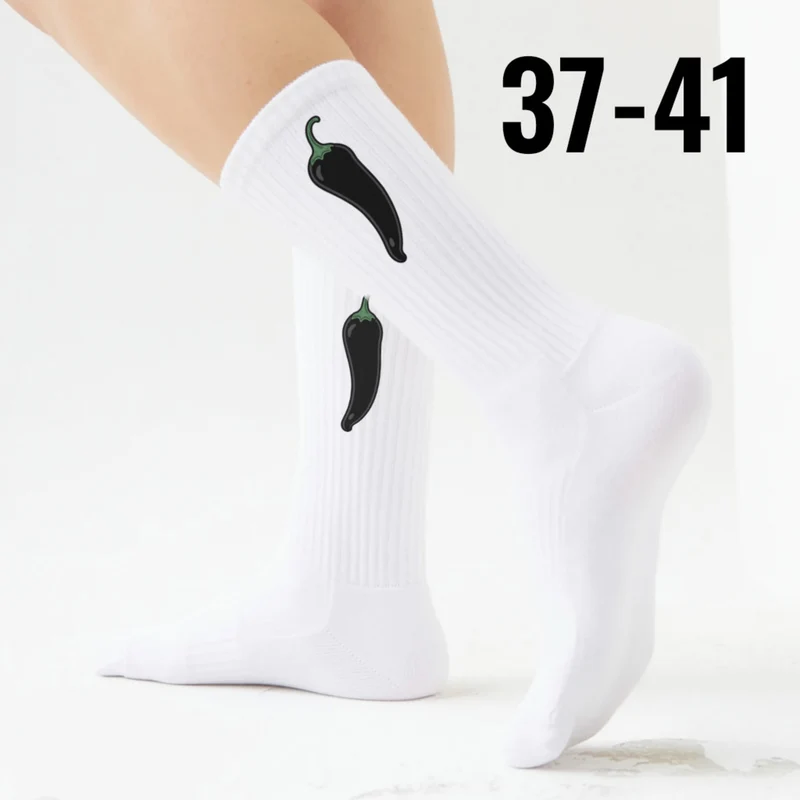 epicsocks Chili Lover Schwarze Chili Socken in 37-41 im Paar