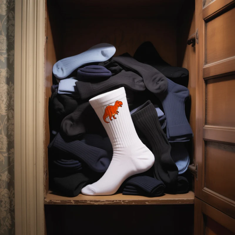 epicsocks Dino Delight Roter Dino Socken in 37-41 im Paar