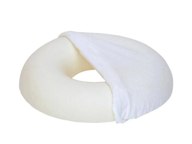 SISSEL Sit Ring rund, mit Frottee-Bezug, weiss, Ø 45 cm (aussen)