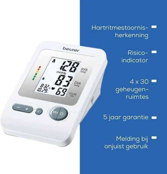 Beurer BM 26 Bloeddrukmeter bovenarm -Manchet 22 tot 35 cm