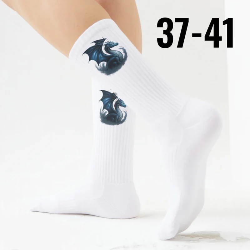 epicsocks Dragon Power Blauer Drache Socken in 37-41 im Paar