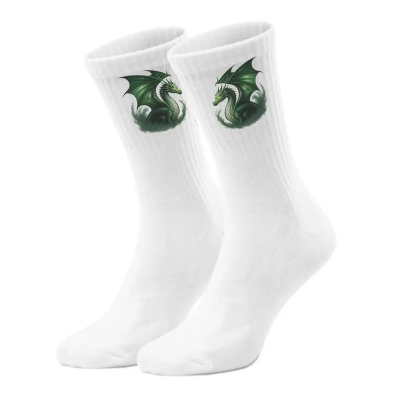 epicsocks Dragon Power Grüner Drache Socken in 37-41 im Paar