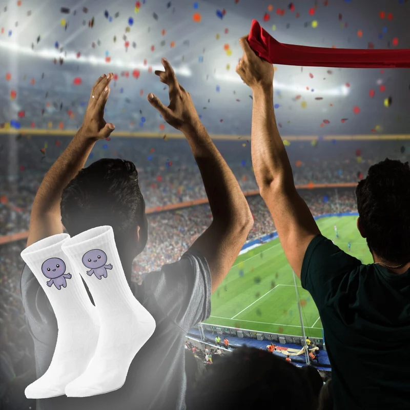 epicsocks Kawaii Friends Hug Me lila Socken in 37-41 im Paar