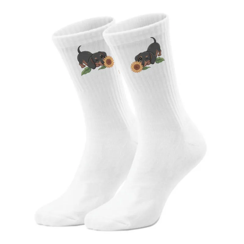 epicsocks Dackel Dreams Sonnenblume Socken in 37-41 im Paar