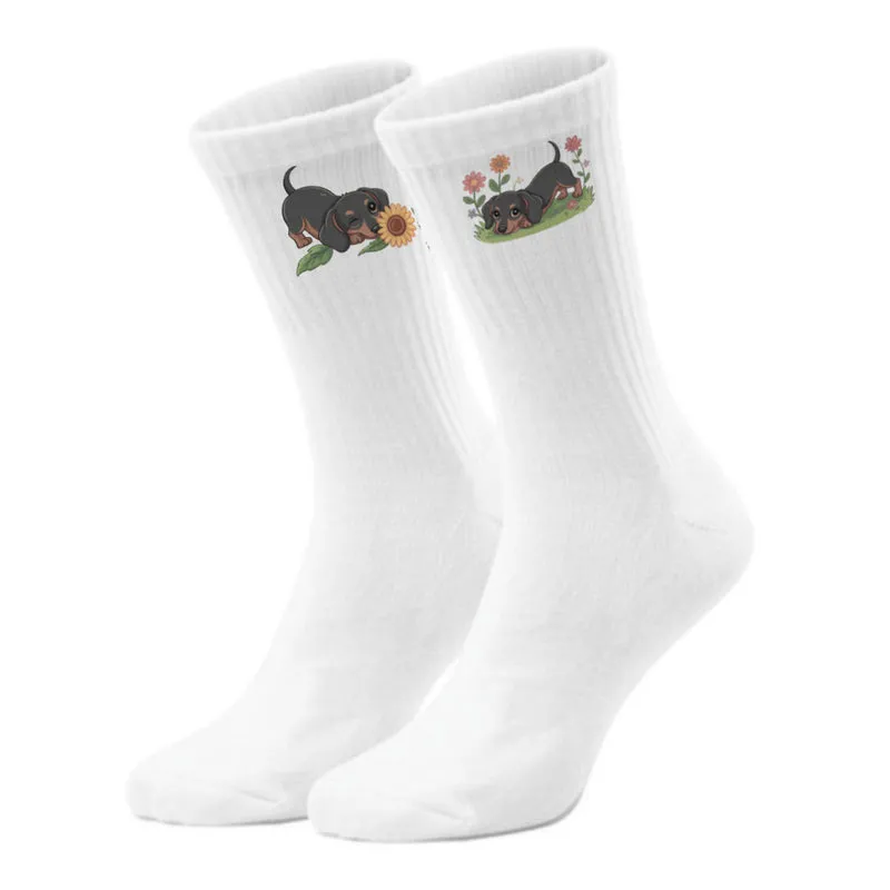 epicsocks Dackel Dreams Blumen Socken in 37-41 im Paar
