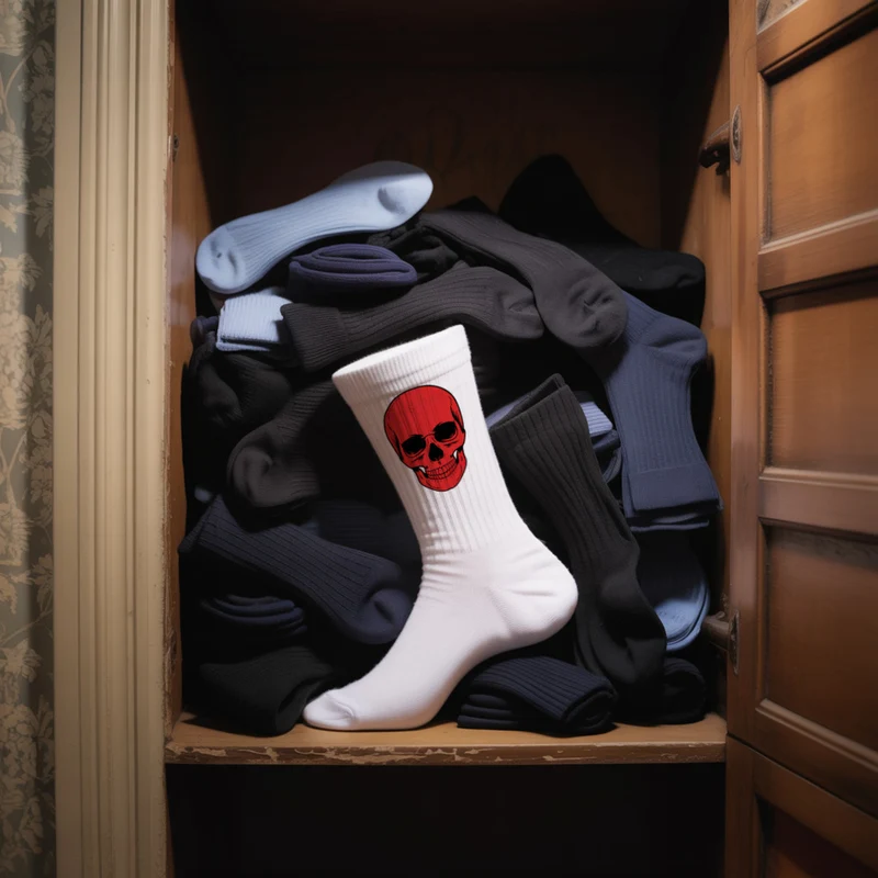 epicsocks Colorful Skulls Komplementärschädel rot-grün Socken in 37-41 im Paar
