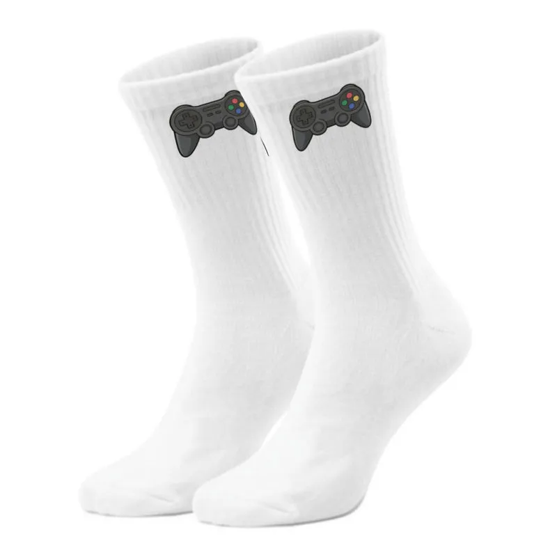 epicsocks Gamer Glam Schwarzer Controller Socken in 37-41 im Paar