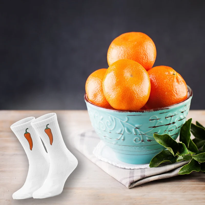epicsocks Chili Lover Orange Chili Socken in 37-41 im Paar