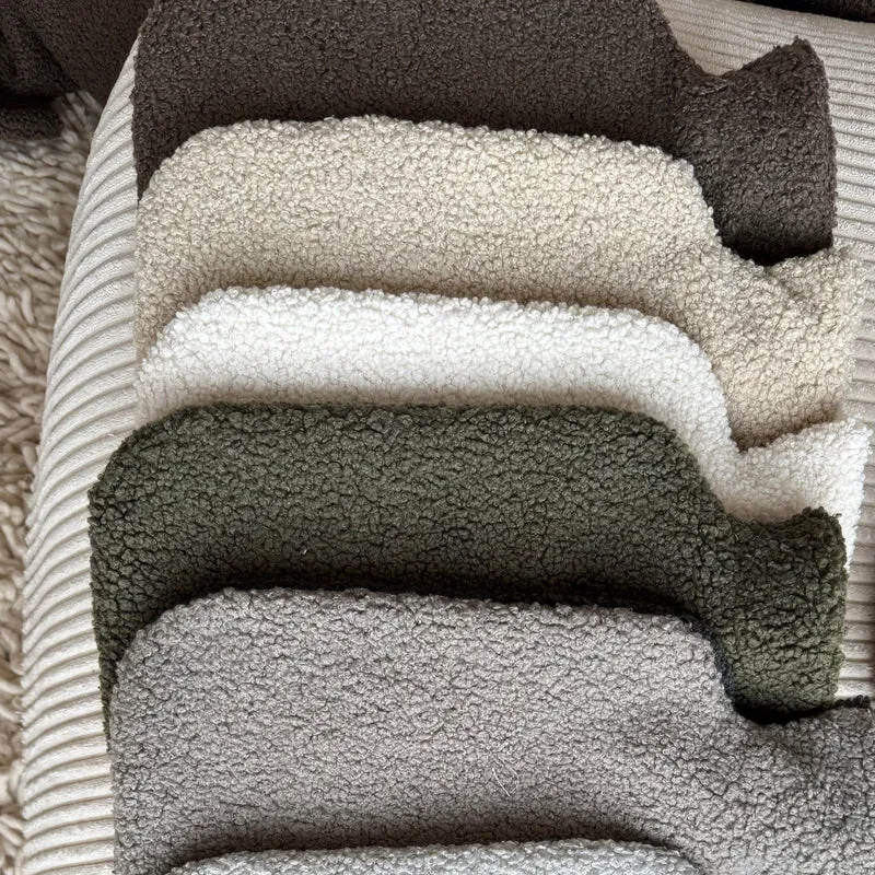 Poufet Wärmflasche | Bouclé | Schokobraun | Handgemacht in Deutschland