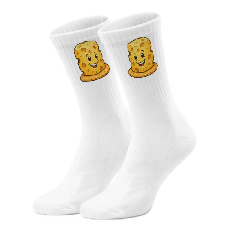 epicsocks Cheesy Love Käse auf Cracker Socken in 37-41 im Paar