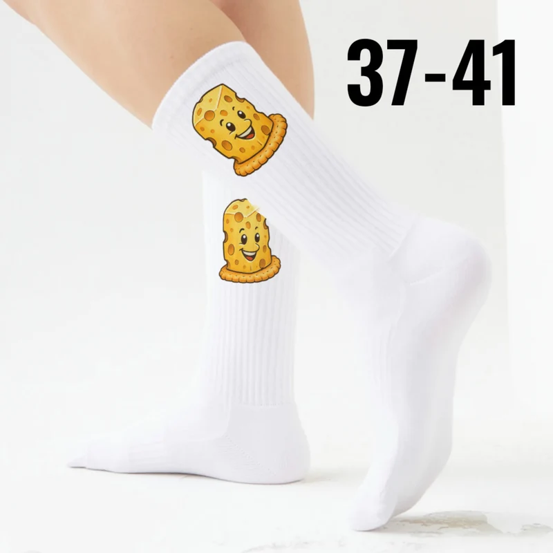 epicsocks Cheesy Love Käse auf Cracker Socken in 37-41 im Paar