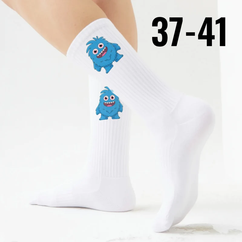 epicsocks Knuddelmonster Blaues Monster Socken in 37-41 im Paar