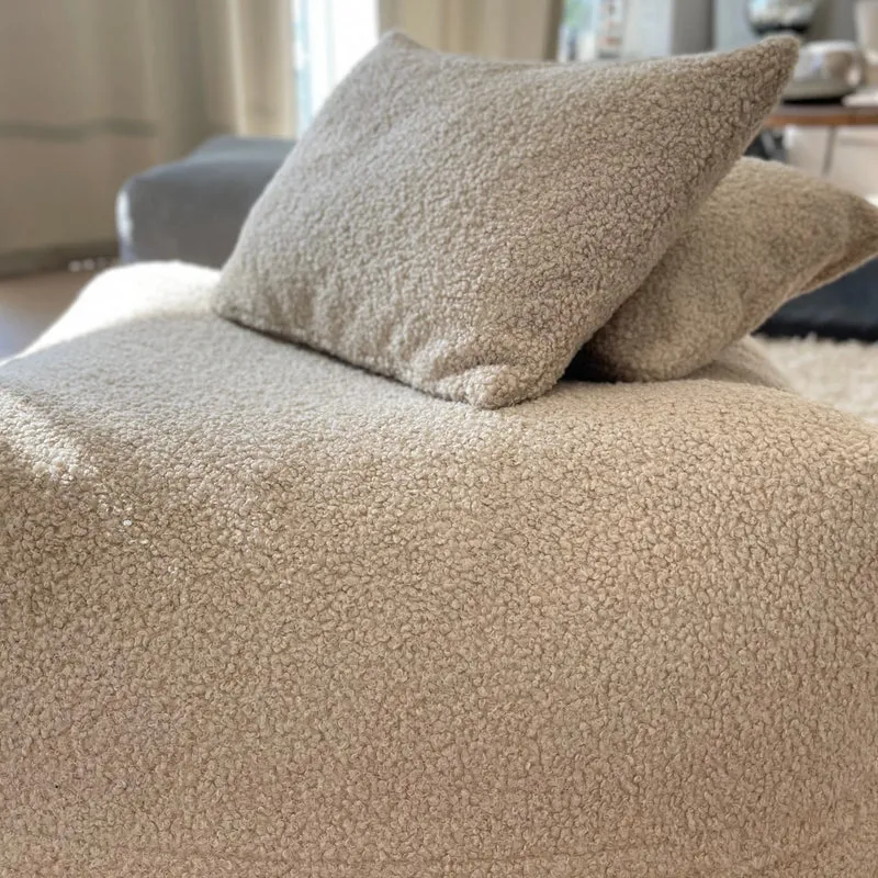 POUFET Kissenbezug – Bouclé & Breitcord