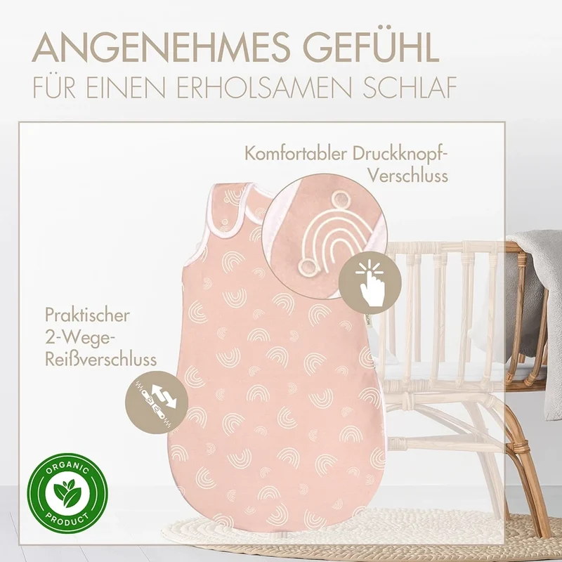 Schlafsack Rund Zarter Regenbogen Rosé