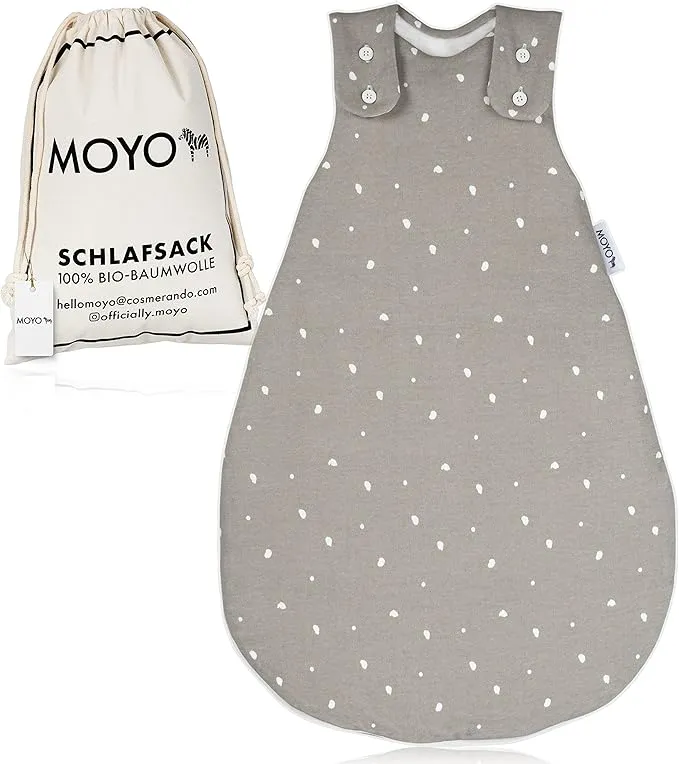 Winter-Schlafsack rund Warmer Tupfenregen Grau