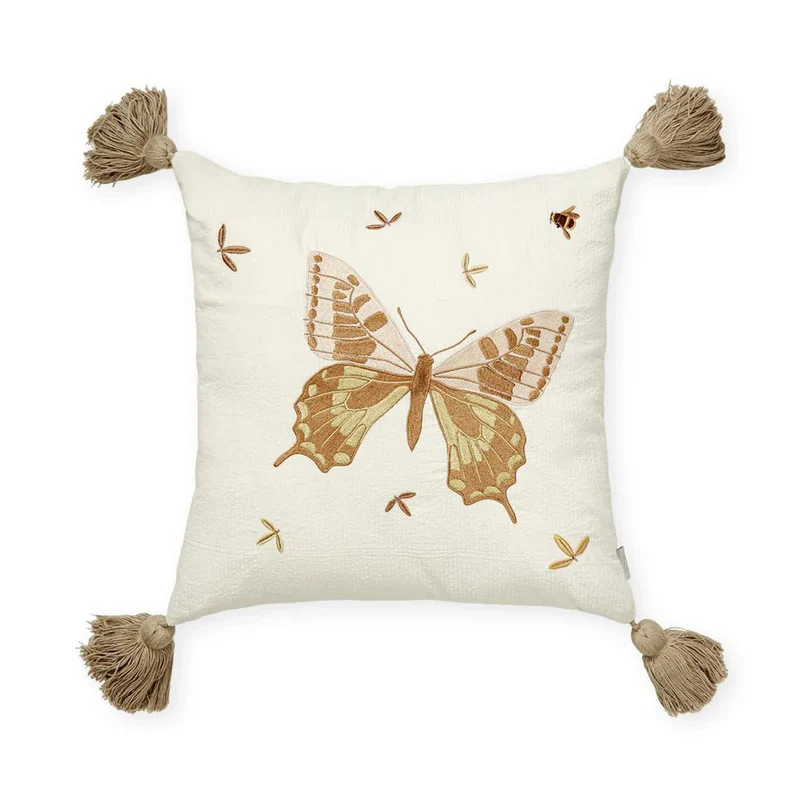 Kinder Besticktes Kissen "Butterfly"