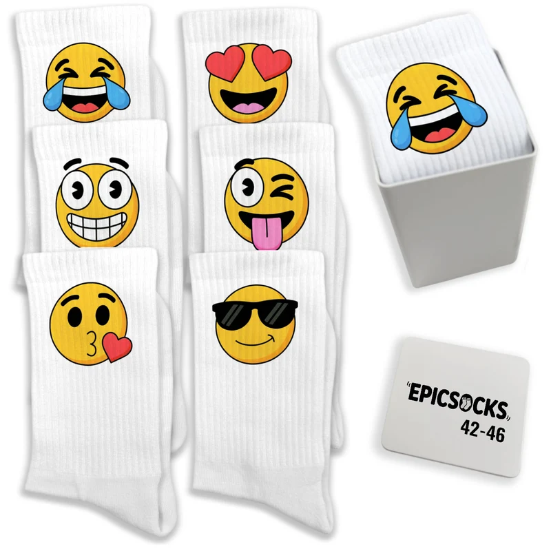 epicsocks EmotiFeet Socken in 37-41 im 6er Set in Geschenkdose im 6er Set in Geschenkbox