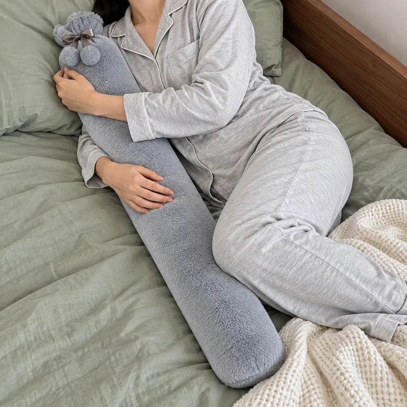 Long Winter Hot Water Bottle Plush Bed Warmer