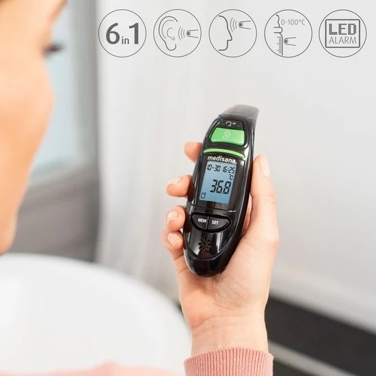medisana TM 750 Black - Multifunctionele Infrarood Thermometer