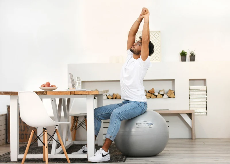 SISSEL Gymnastik- und Sitzball Securemax, silber, Ø 65 cm