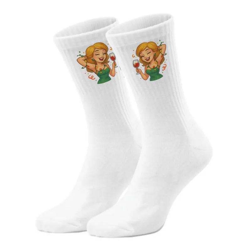 epicsocks Jolly Joy Lichterkette und Wein Socken in 37-41 im Paar