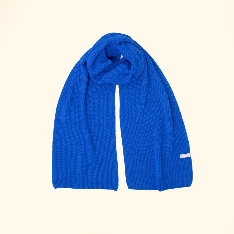 Schal aus Merinowolle • Blau