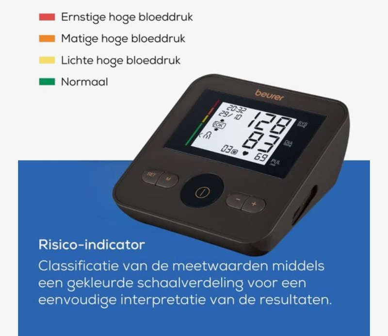 Beurer BM 27 Limited edition - Bloeddrukmeter bovenarm - Onregelmatige hartslag - Risico-indicator - Manchet 22-42