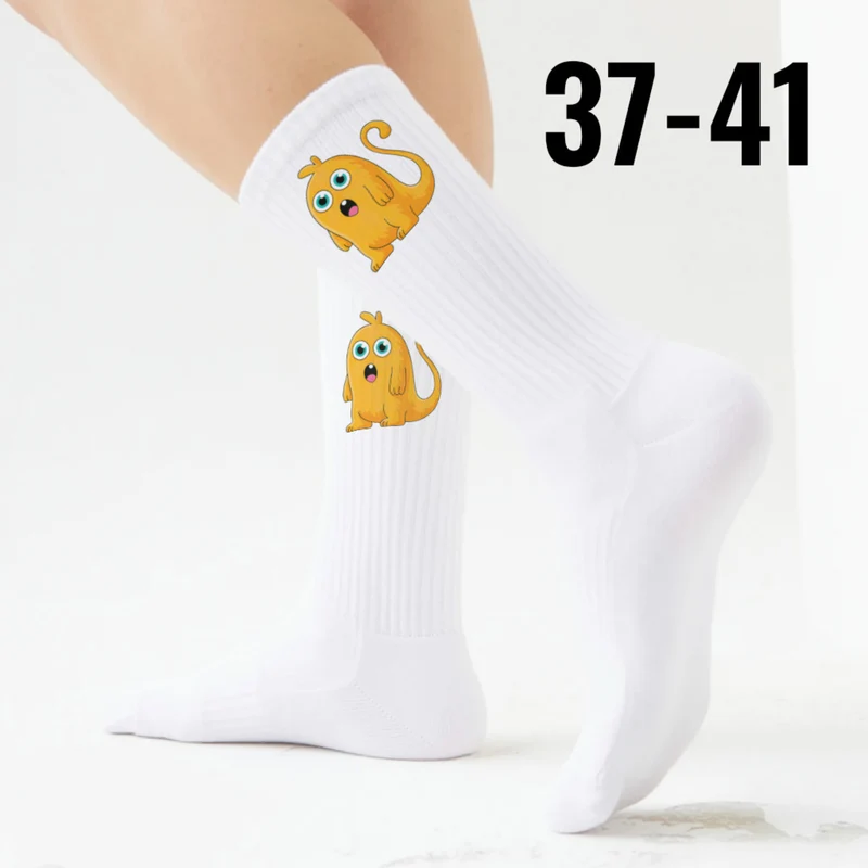 epicsocks Knuddelmonster Gelbes Monster Socken in 37-41 im Paar