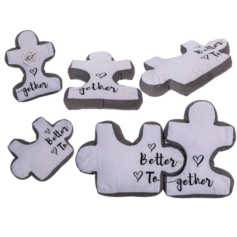 Better Together Puzzle Kissen für Verliebte im 2er Set