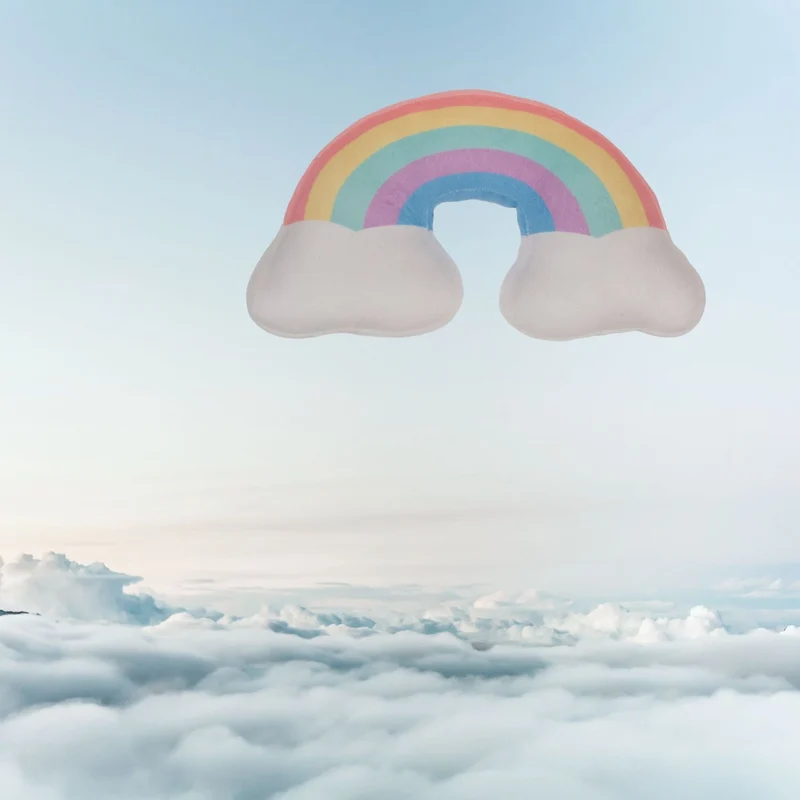 Regenbogen Kissen in pastellfarben