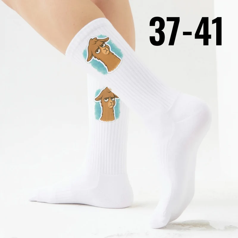 epicsocks Llama Expressions Unbeeindruckte Lama Socken in 37-41 im Paar