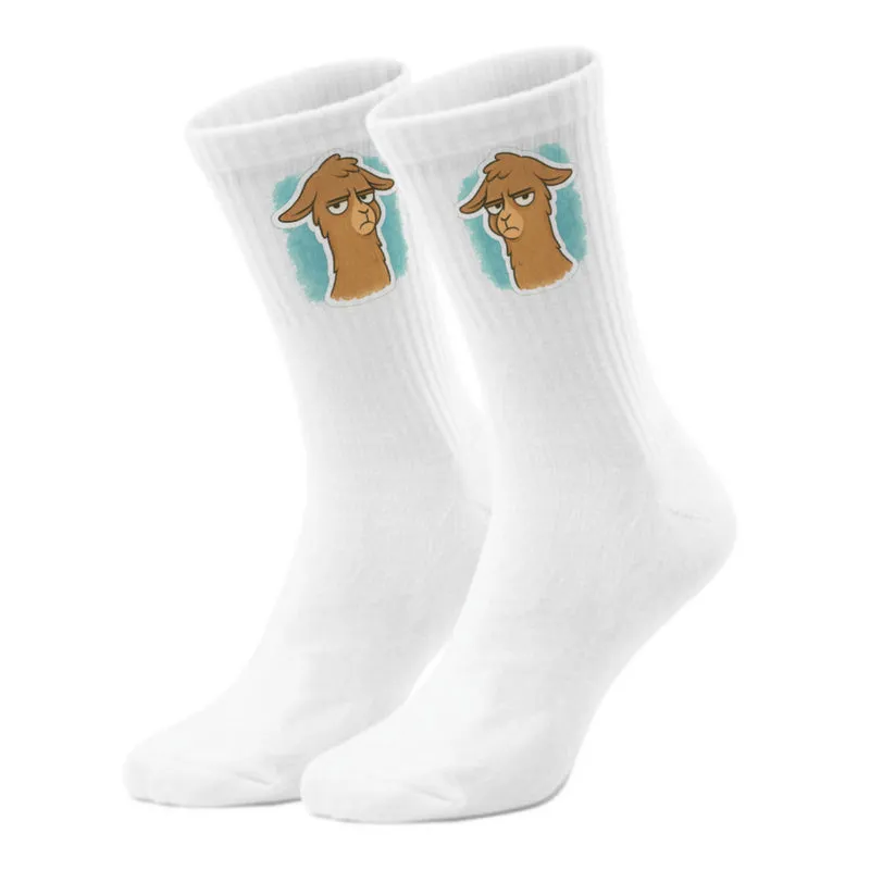 epicsocks Llama Expressions Unbeeindruckte Lama Socken in 37-41 im Paar