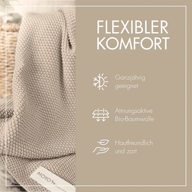 Babydecke Reiskorn-Struktur "Raschelnder Haselzweig"