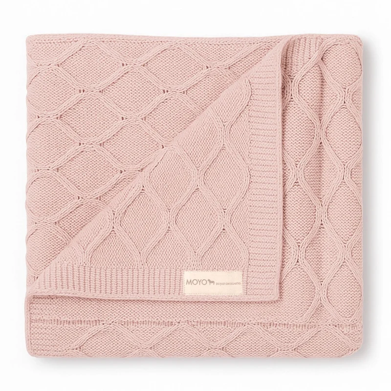 Babydecke Wellen-Struktur "Sanftes Rosenholz"