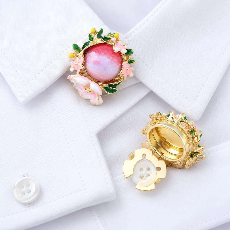 Secret Garden Floral Button Covers