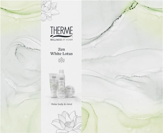 Therme Zen White Lotus Foaming Shower Gel + Shower Scrub + Body Butter Geschenkset