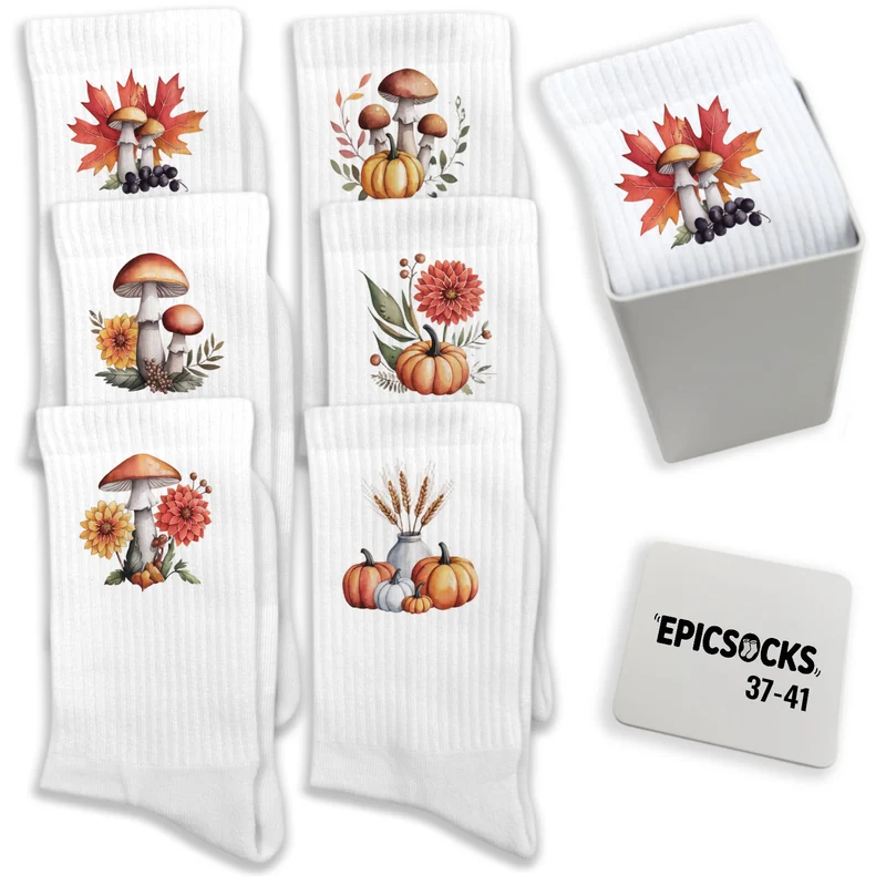 epicsocks Erntezauber Socken in 37-41 im 6er Set in Geschenkdose im 6er Set in Geschenkbox