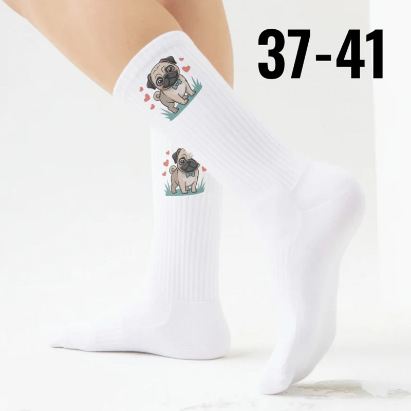 epicsocks Pug Paradise Fliege Socken in 37-41 im Paar