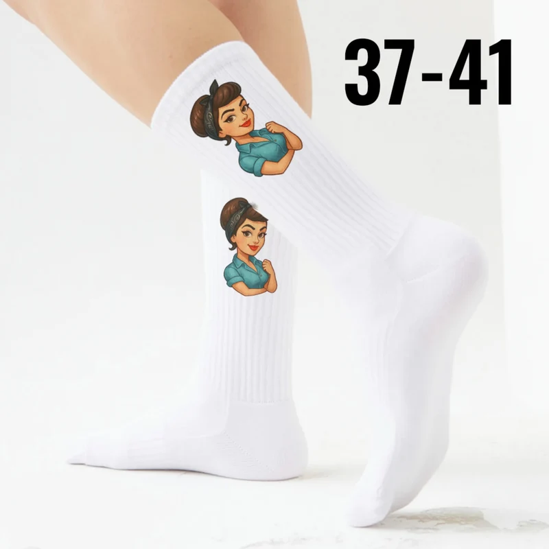 epicsocks Retro Vibes Blaue Bluse Socken in 37-41 im Paar